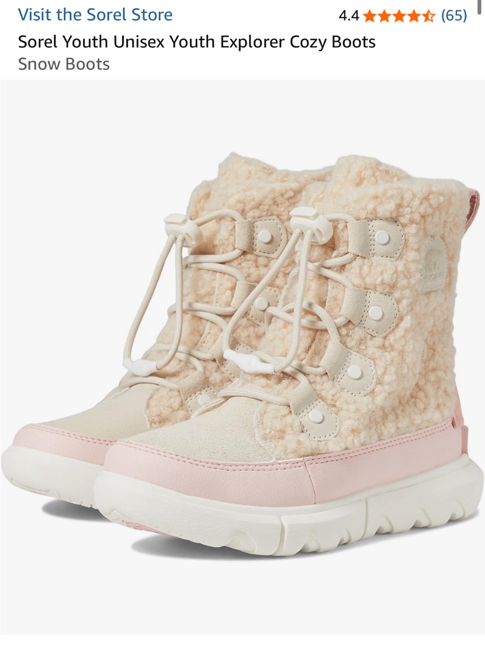 Sorel Explorer Cozy Boots Women 7.5 Vintage Pink